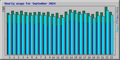 Hourly usage for September 2024