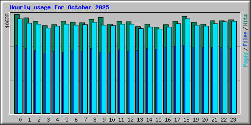 Hourly usage for October 2025