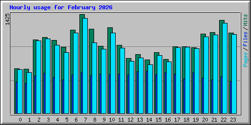 Hourly usage for February 2026