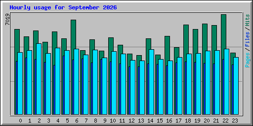 Hourly usage for September 2026